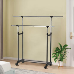 Double Pole Cloth Hanger Rack Heavy Duty