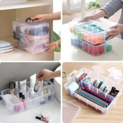 3 Layer Plastic Multipurpose Plastic Compartment Storage Box