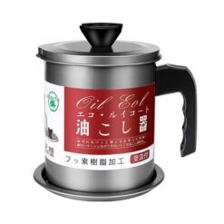 1.4L Large Capacity Stainless Steel Oil Pot With Filter Container Tank