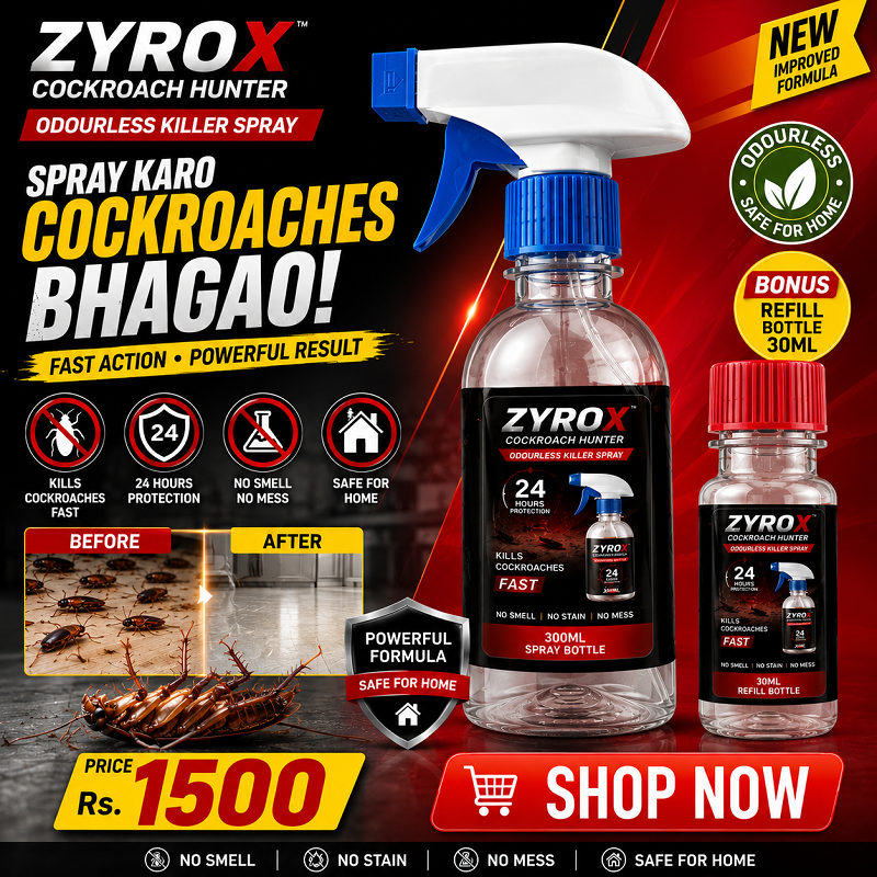 ZYROX Cockroach Hunter Spray Pakistan ZYROX Cockroach Hunter Spray