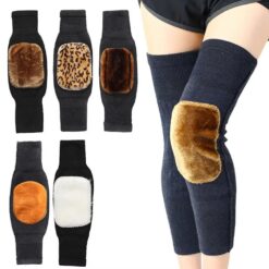 Pack Of 2 Pcs Unisex Winter Wool Elastic Knee Brace Pads